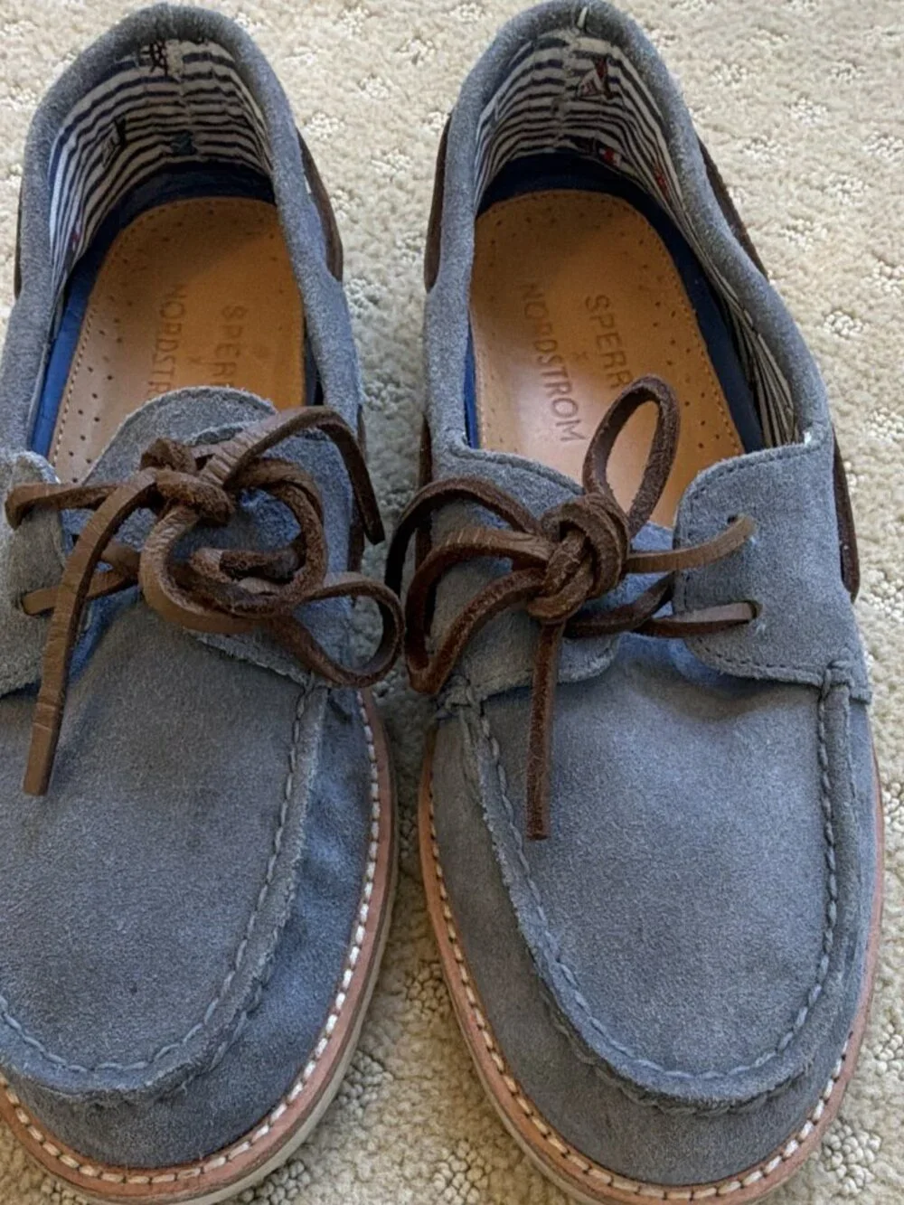 Sperry x Nordstrom Blue Suede Boat Shoes Men's US 8